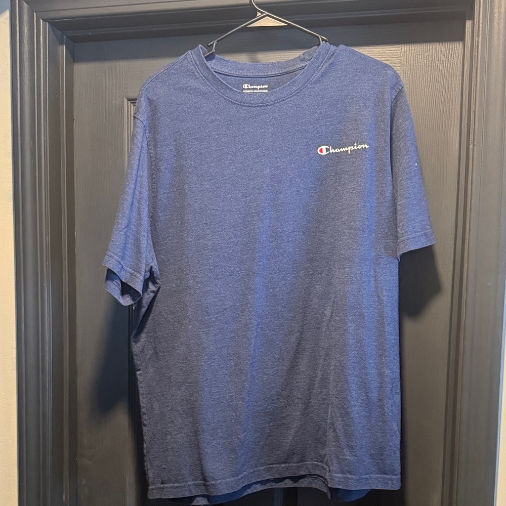 Champion Men's Heather Blue Short Sleeve Tee